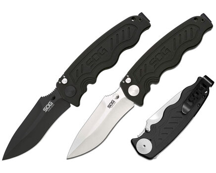 Купите полуавтоматический складной нож SOG Zoom Mini Satin и Black TiNi (ZM1001 - ZM1002) в Перми в нашем интернет-магазине