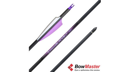 купите Карбоновая стрела для лука Bowmaster Blackout 400, оперение 3 дюйма Shield в Перми