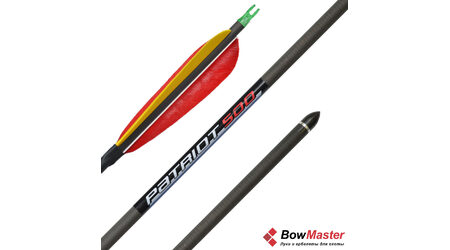 купите Карбоновая стрела для лука Bowmaster Patriot 500 с натуральным оперением 5 дюймов в Перми