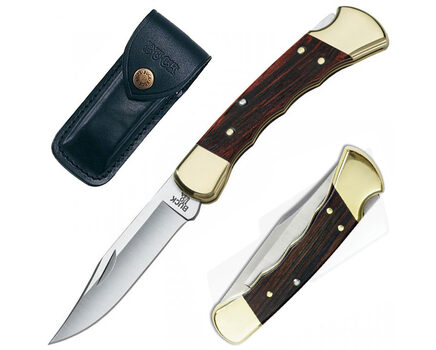 Купите складной нож Buck 110 Folding Hunter с выемками под пальцы 420HC 0110BRSFG в Перми в нашем интернет-магазине