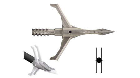 купите Охотничьи наконечники CarbonExpress F-15 Expandable Dual Blade раскрывающиеся, 100 гран, 5 лезвий (3 шт.) в Перми