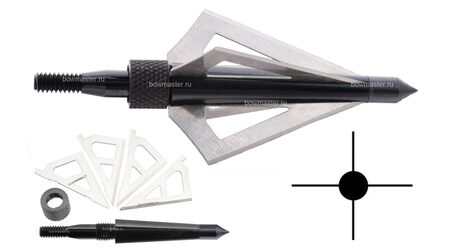 купите Наконечники охотничьи Man-kung MK-4BAL фиксированные, 100 гран, 4 лезвия (3 шт.) в Перми