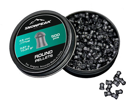 Купите cвинцовые пульки для пневматики SnowPeak Round Heavy калибр 4.5 мм в Перми в нашем магазине