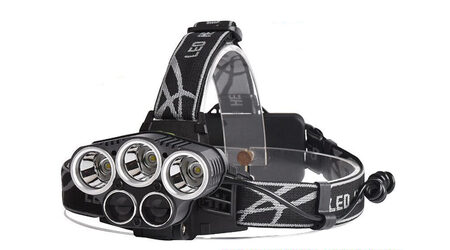 купите Светодиодный налобный фонарь Boruit P-K65L (Cree XML T6 + 2 Q5) 2200 люмен в Перми